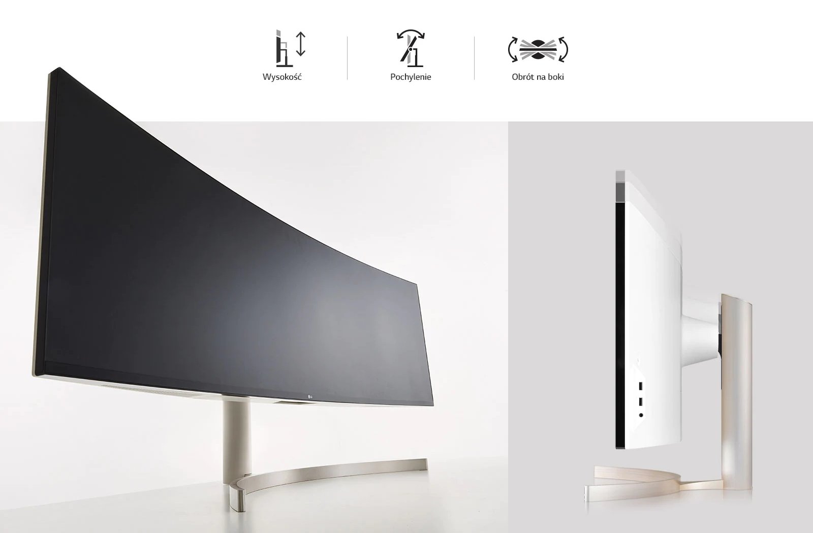 LG UltraWide 49WL95C-W design